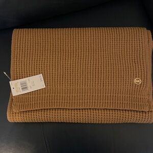 Michael Kors Camel Knit Throw